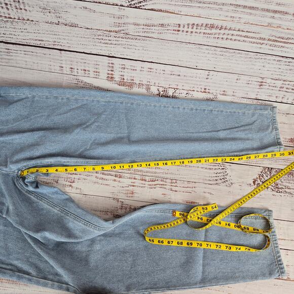 Vintage Liz Women's Baggy Jeans Size 12 Light Wash Boho Tapered 80's 90's Denim - Picture 10 of 11